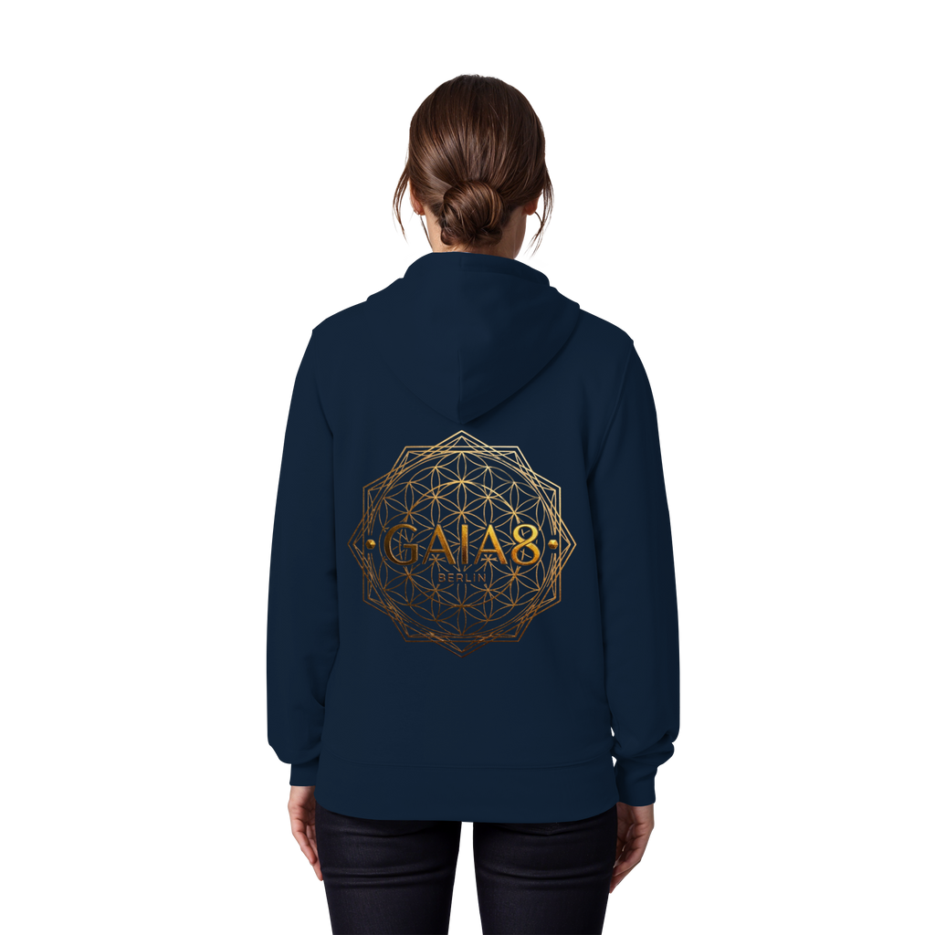 Lila Motiv Luxus & Minimalistisch - Unisex Organic Zipper