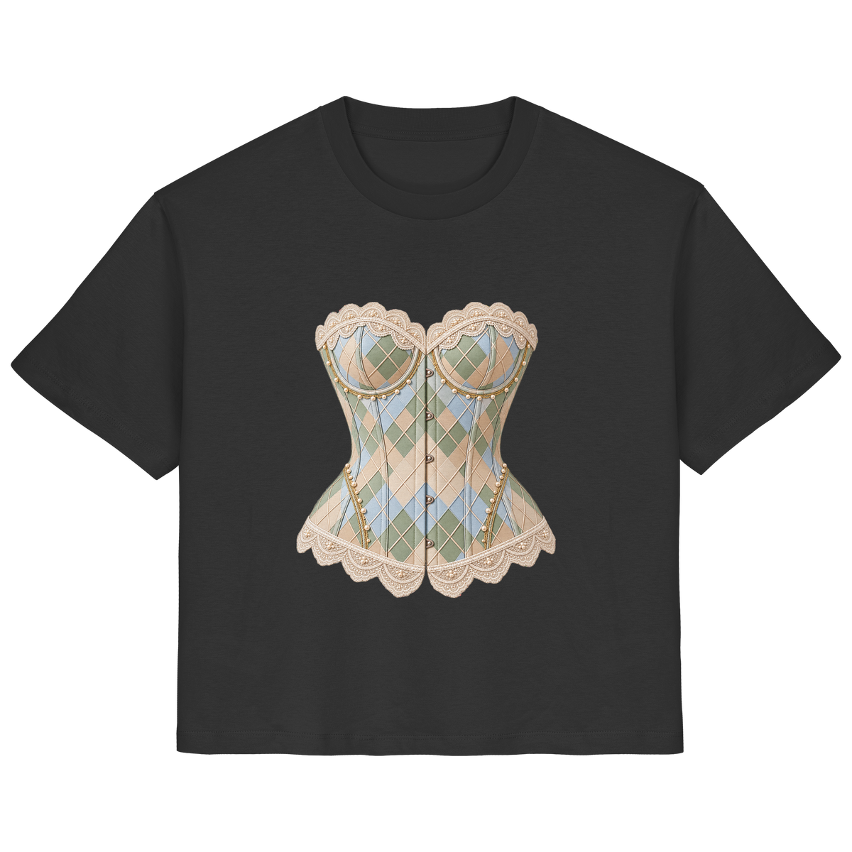 Korsett Motiv Damen Bustier Corset Top für Frauen - Ladies Organic Shirt