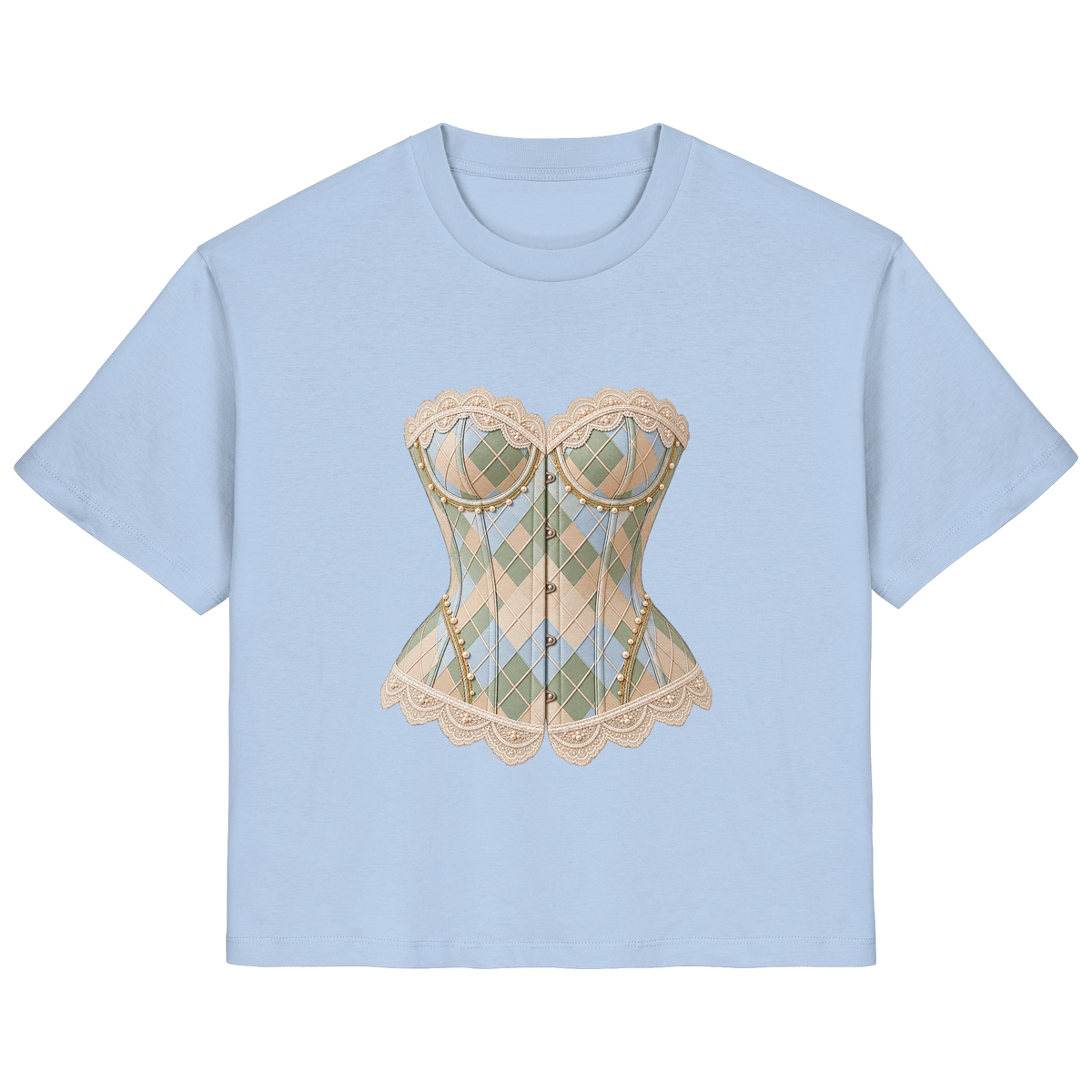 Korsett Motiv Damen Bustier Corset Top für Frauen - Ladies Organic Shirt