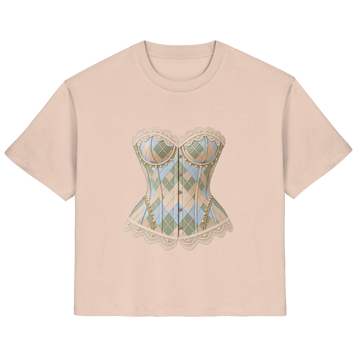 Korsett Motiv Damen Bustier Corset Top für Frauen - Ladies Organic Shirt