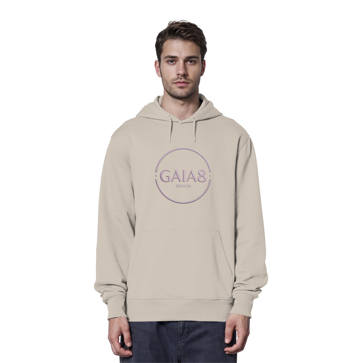 Lila Motiv Luxus & Minimalistisch - Organic Hoodie Herren